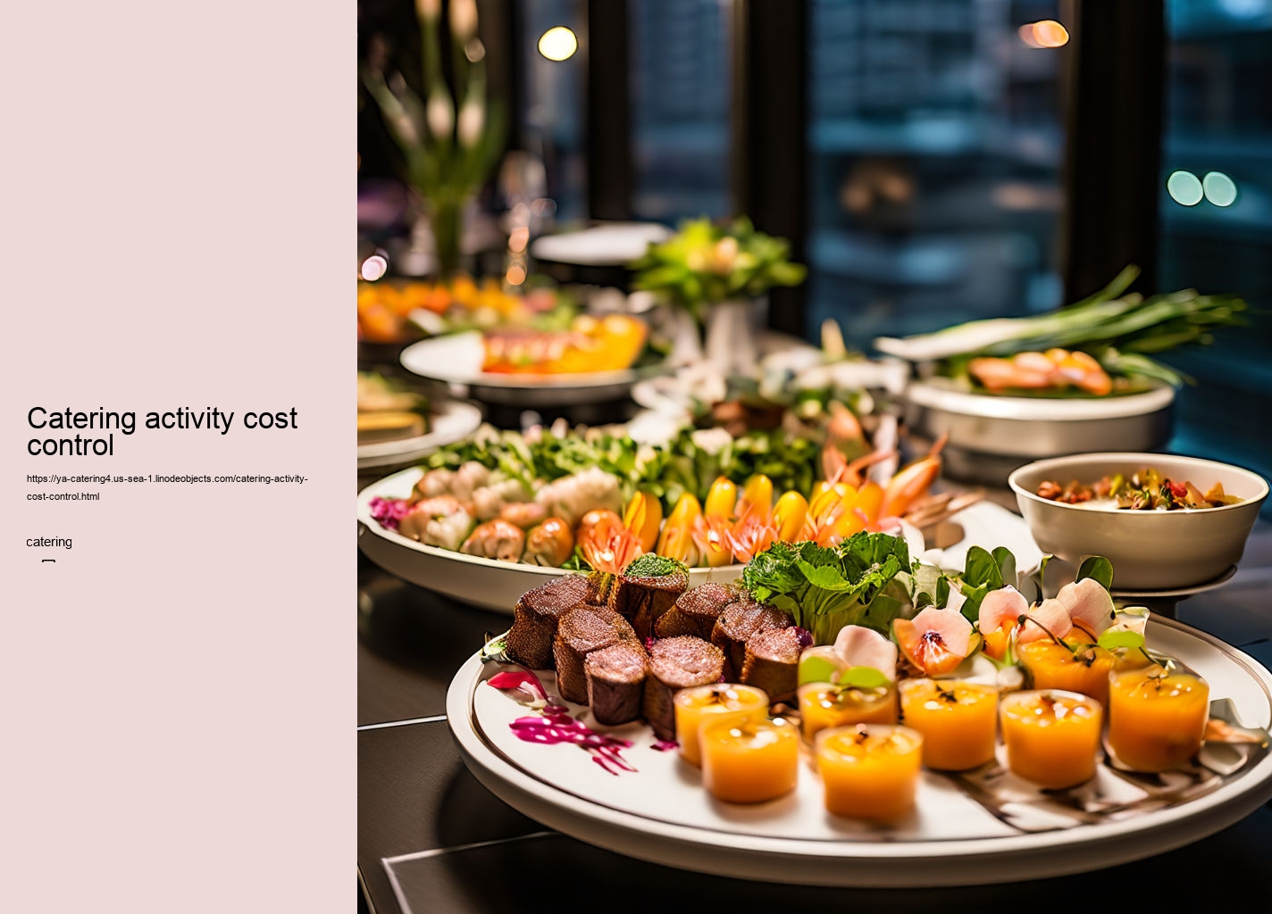 Catering activity cost control